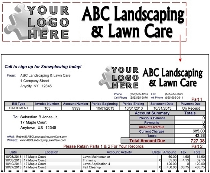 CustomLogoHiRes lawn care logo design