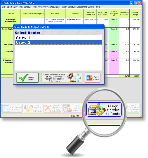 Lawn Care Scheduling and Routing Software