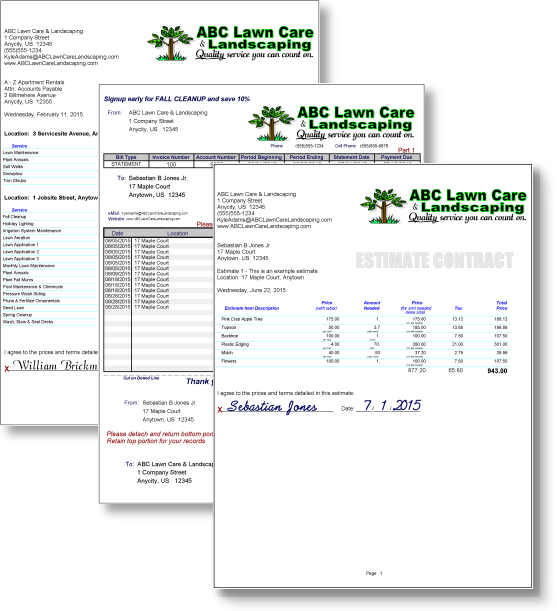 Lawn Contract Example