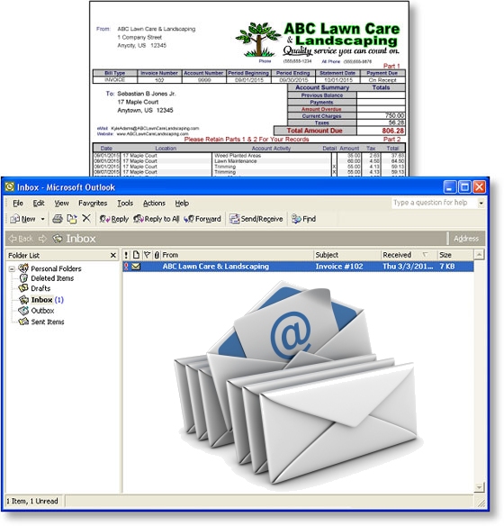 Lawn Software eMail Invoices