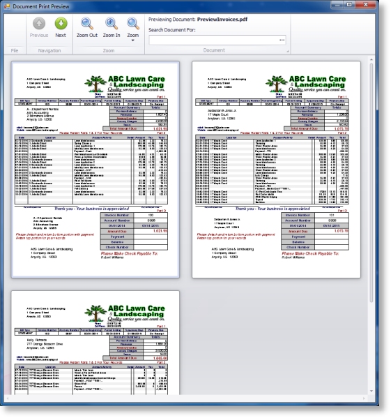 Lawn Invoicing Billing Software