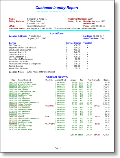 Lawn Landscaping Accounting Software