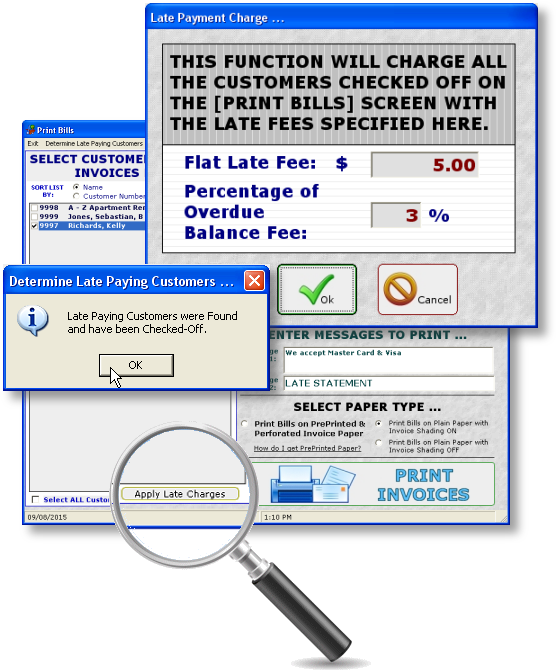 Landscape Business Charge Late Fee