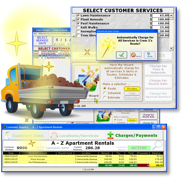 Lawn Business Service Charges