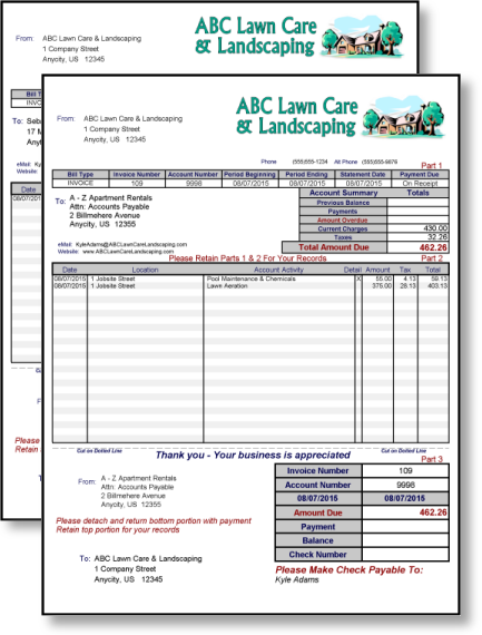 Landscaping Business Software Invoicing