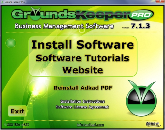 GroundsKeeper Pro Software CD Install Program