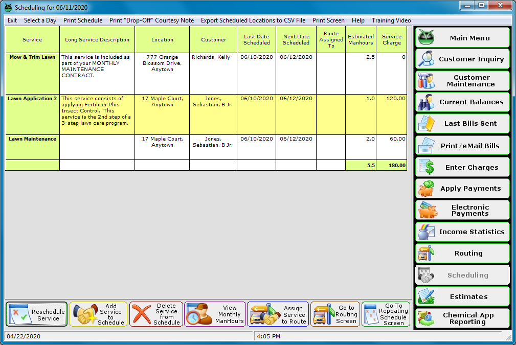 Lawn Care Scheduling Software